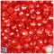 BeadTin Ruby Transparent 8mm Faceted Round Plastic Craft Beads (450pcs)
